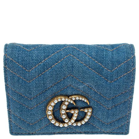 gucci denim wallet